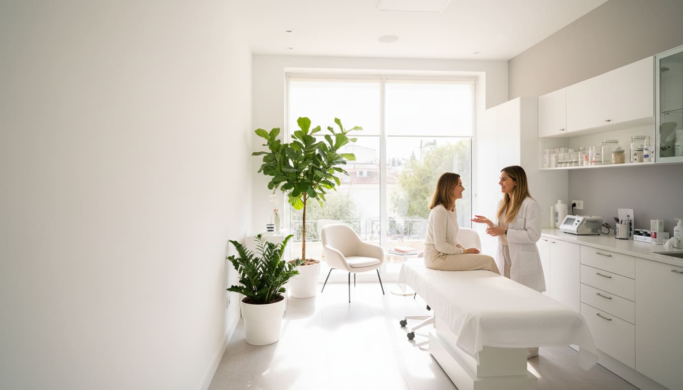 Consulta de dermatología luminosa y moderna
